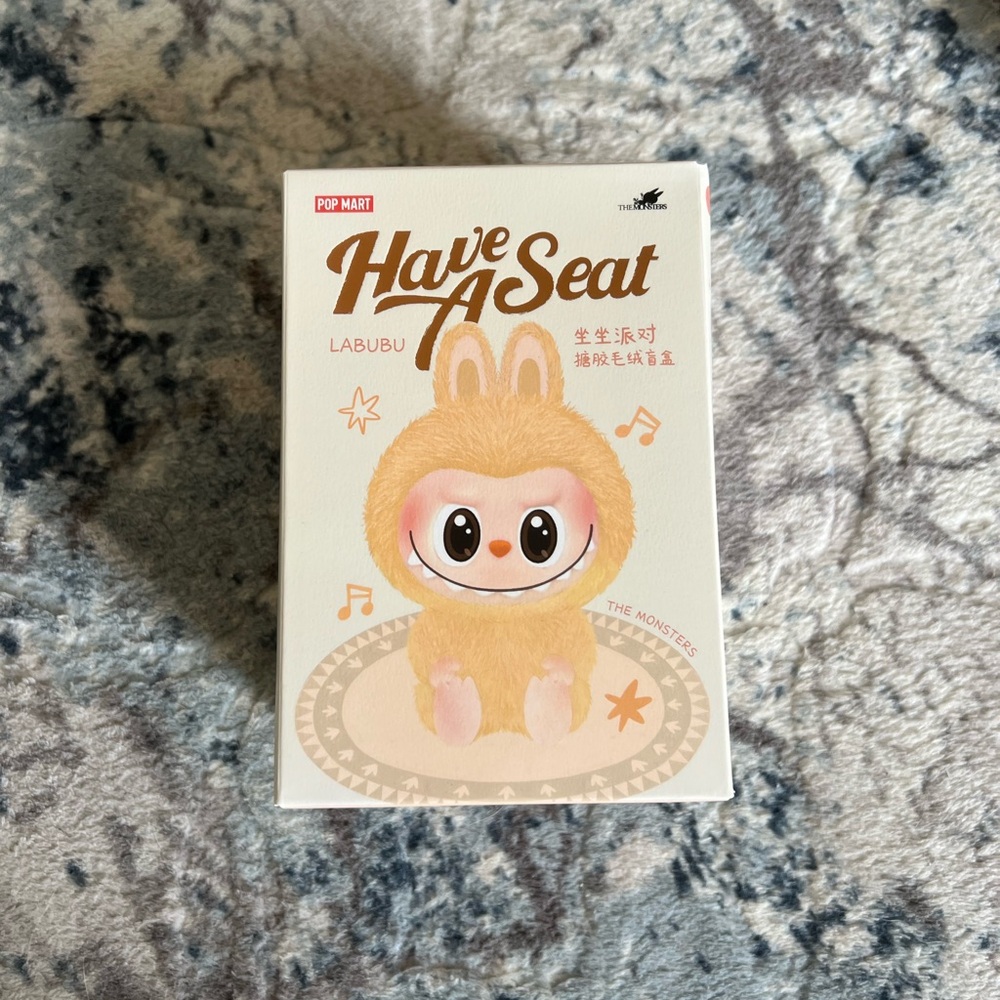 Pop Mart Labubu 'Have A Seat' Figurine - Cream